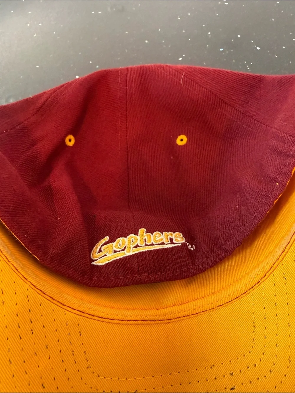 University of Minnesota Zephyr Maroon Baseball Cap with Gold 'M' Embroidery